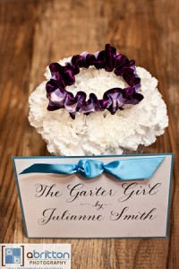 Garter Girl Julianne Smith purple garter